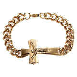 Stainless Steel Crucifixion Cuban Bracelet - BGCOPPER