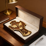 Archangel Michael Solid wood carving gift - Hand carved from a whole piece of wood