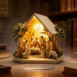 Nativity Scene Acrylic Table Ornament: The Sacred Story of Christmas in Your Home for Christian prayer and meaningful gifting