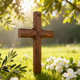 Wooden Spiral Cross: A Symbol of Christ's Sacrifice & Unity