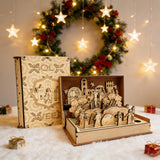 Crucifixion Scene Easter Wooden Book Gift