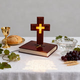 Floating Cross Bible LED Lamp: Suspended Faith, Illuminated Grace