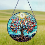 Tree of Life Stained Glass Suncatcher: Faith, Growth, and Light