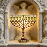 Jewish 9-Candle Menorah with Heart Details: Light, Heritage, and Warmth