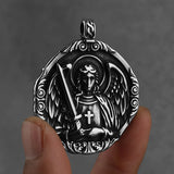 St.Michael's Archangel Necklace. Paratrooper Police Military Paramedic Grocers Mariners and military personnel Patron Saint Amulet - BGCOPPER