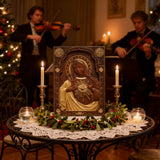 Immaculate Heart of Mary Hand-Carved Beech Wood Sculpture | Sacred Home Altar Ornament