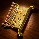 Golden Jerusalem 9-Branch Menorah: Light That Ties to the Holy City