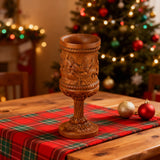 Boxwood "Last Supper" Chalice Hand-Carved Communion Cup | Eternal Symbol of Redemption & Fellowship