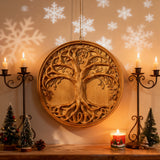Tree of Life Wood Wall Art Decor Best Christmas Gift - With Free Stand