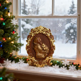 Our Lady & Child Wooden Plaque: A Christian Symbol of Mary’s Love & Christ’s Humble Birth