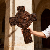 Eucharistic Chalice Wooden Cross: A Christian Symbol of the Last Supper & Redemption
