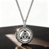 Celtic Triquetra Locket Necklace – Heritage, Memory & Timeless Protection