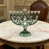 Hanukkah Hand-Painted Menorah: Illuminate the Jewish People's Covenant of Light with Artisan Brushstrokes