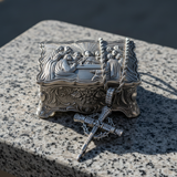 Nail Cross Crown of Thorns Necklace – Faith, Redemption & Timeless Strength - size and finish detail