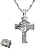 Sterling Pewter/S925K Silver Jesus Cross Necklace - BGCOPPER