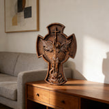 Archangel Michael Solid wood carving gift - Hand carved from a whole piece of wood