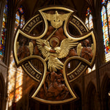 Orthodox Archangel Michael Wooden Sculpture - Gives Us Strength and Courage to Move Forward