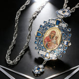 Vintage Our Lady & Child Icon Necklace