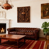 Ornate Skull Carved Wood Wall Art: Timeless Baroque-Inspired Decor