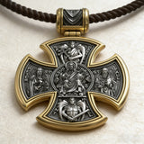 S925 sterling silver double-sided Jesus and Virgin Mary necklace