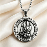 Vintage Prayer Hand Stainless Steel Necklace – Faith, Strength & Timeless Devotion