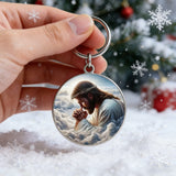 Jesus in Prayer Keychain: Carry His Presence Wherever You Go