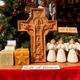 Bgcopper Ascension of Jesus wood carving cross