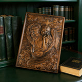 🌟 Archangel Chamuel Wood Carving – Angel of Peaceful Relationships 🌟