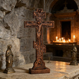 Orthodox Crucifixion Crucifix Wooden Tabletop Ornament