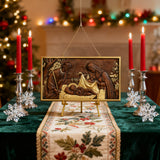 Krippe Holz geschnitzte Plakette, religiöses Wand dekor, Weihnachts geschenk