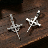 Nail Cross Crown of Thorns Necklace – Faith, Redemption & Timeless Strength - side view