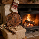 Owl Hand-Carved Beechwood Wall Art