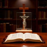 Jesus Crucifixion Glass Lamp: Turning Faith into a Tangible Daily Sacred Object