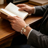 Cross Charm Beaded Stretch Bracelet – Faith, Hope & Timeless Devotion