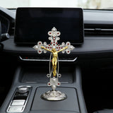 Ornate Jesus Crucifix Figurine: Elegance & Faith in One