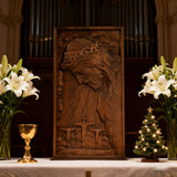 Plaque commemorating Good Friday, remembering the meaning of Jesus' crucifixion