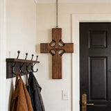 Irish Celtic Cross Wooden Hand Carved Cross for Wall Decor, Religious Gift Cross