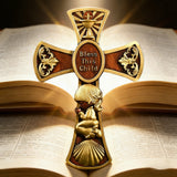 “Bless This Child” Prayer Boy/Girl Cross Wooden Sculpture