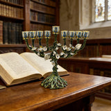 Vintage Vine & Flower 9-Branch Jewish Menorah
