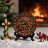 The Last Supper Round Wooden Sculpture