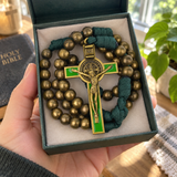Catholic St. Benedict Rosary Necklace with Crucifix