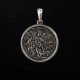 Archangel Michael S925K Silver Round Necklace - BGCOPPER