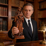 Saints Teresa Round Wooden Art Jewelry