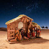 Nativity Manger Set: A Gentle Narrative of Christmas Eve - size and finish detail