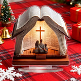 Holy Family Bible Acrylic Decor: A Christian Symbol of Faith & Family