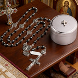 Black Onyx Rosary Necklace: A Bold Token of Devotion for Prayer & Daily Wear