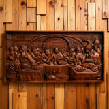 Bgcopper Last Supper Religious Carving Icons Gifts Wood Carving Religious Wood Wall Art