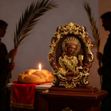 š”ļø Saint Barbara Wood Carving ā Handcrafted Devotional Art