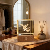 Archangel Michael 3D Crystal Lamp: A Beacon of Protection & Faith