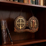 St. Benedict's Exorcism Medal Christian Wall Plaque - Best Christmas Gift